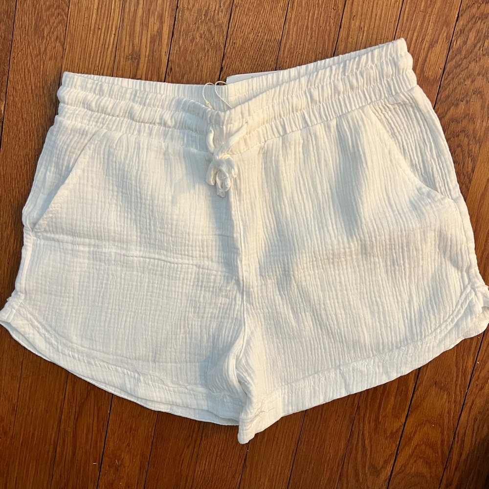 C&C California High Waist White Shorts